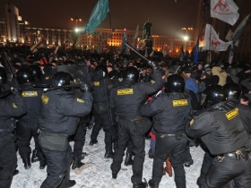 Протесты оппозиции в Минске 19.12.2010. Фото: daylife.com