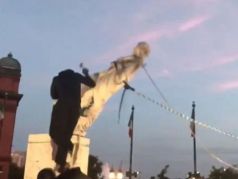 Бандиты в Балтиморе сносят памятник Колумбу, 04.07.2020. Фото: news-front.info