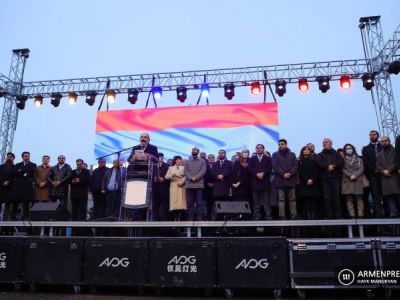 Никол Пашинян на митинге своих сторонников, 1.03.21. Фото: armenpress.am