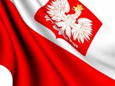 Флаг Польши с гербом. Иллюстрация: polsha24.com